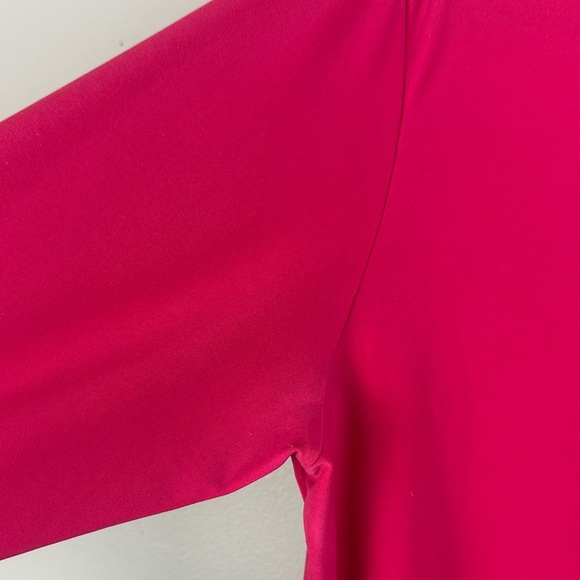 Sympli Fuchsia Smooth Fabric Minimalist Casual 3/4 Sleeve Blouse Size 12 - Picture 4 of 11